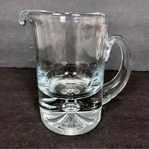 Krosno Poland Hand Blown Clear Glass Creamer Pour Spout & Handle